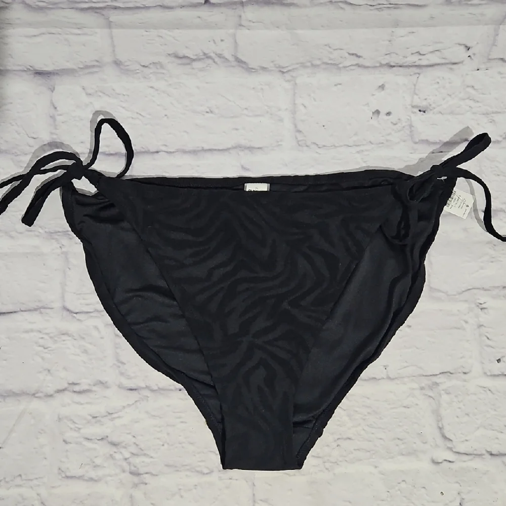 Old Navy Black Tie-Side Bikini Bottom